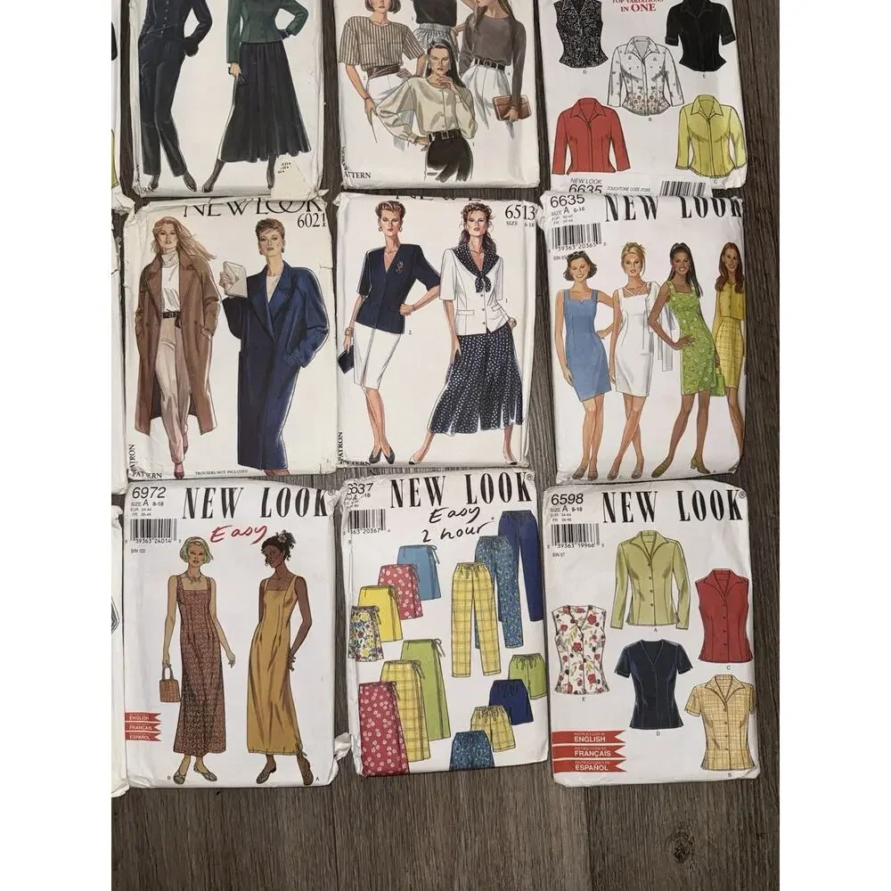 Large Lot of 30 Vintage Women’s Sewing Patterns Assorted Styles, Sizes & Brands